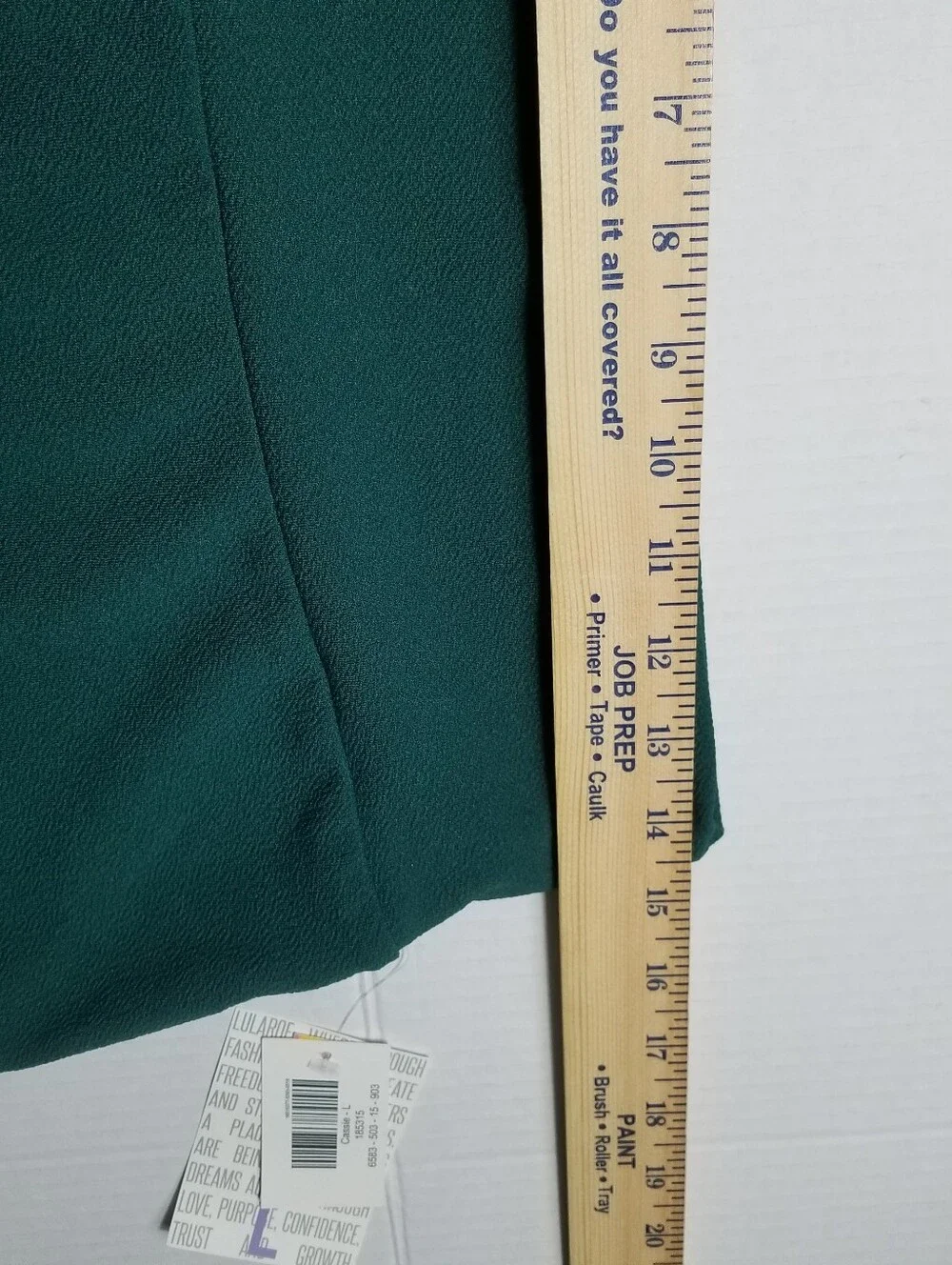 NWT LULAROE WOMEN'S GREEN AND NAVY CASSIE SKIRT SIZE LARGE